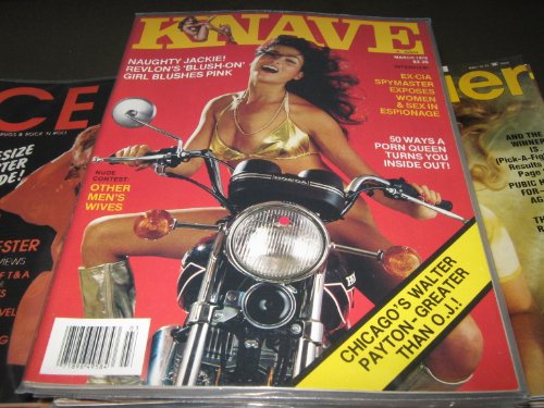 Knave Adult Magazine (Walter Paton- Greater Than O.J. !! , Naughty Jackie ! , Women & Sex in Espionage, March 1978)