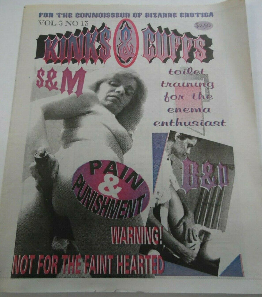 Kinks & Cuffs Fetish Newspaper Bizarre Erotica vol.3 #13 1994 013020lm-ep