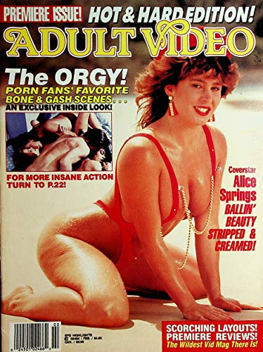 Adult Video Magazine Covergirl Alice Springs /Racquel Darrian / Christy Canyon February 1992
