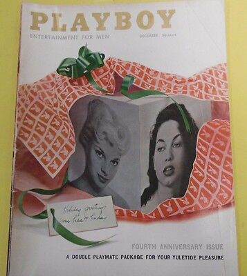 Playboy Magazine 4th Anniversary Issue December 1957 Holiday 062613lm-epa