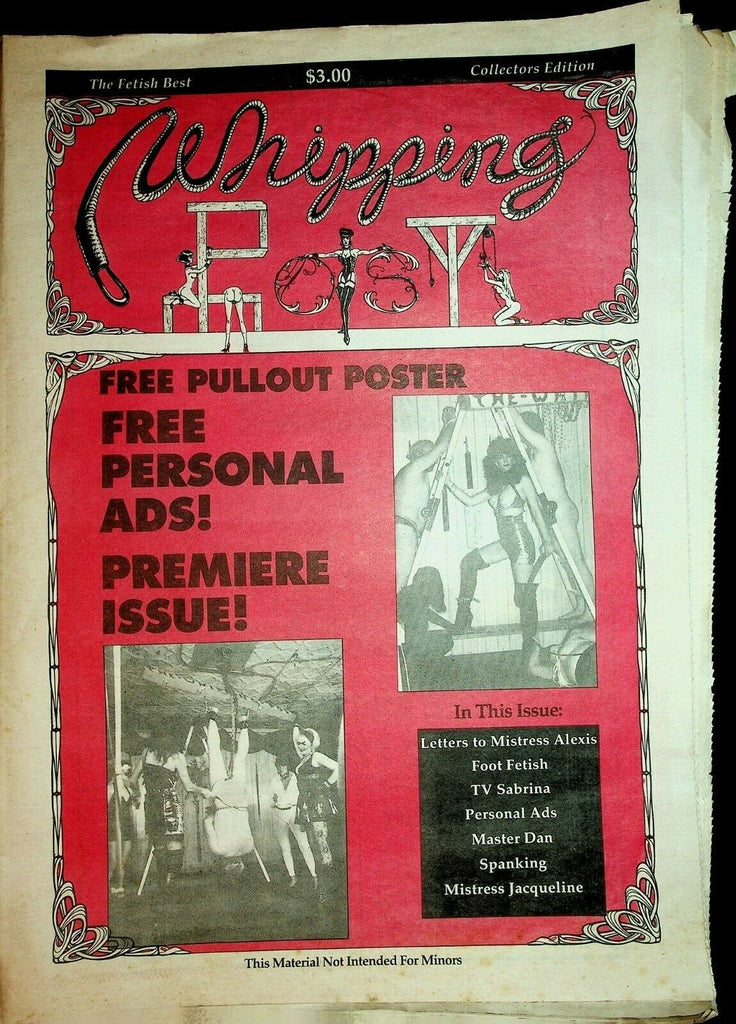 Whipping Post Fetish Newspaper Mistress Jacqueline Premiere Issue! 030320lm-ep