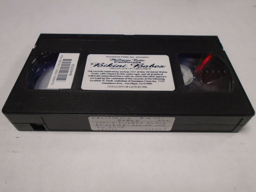 California Bikini Babes Jeanie Rivers Birgette 2000 120min Adult VHS 011519AMP2