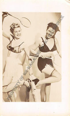 Adult Vintage B&W Photo 2.5x4 Sexy Pin Up Lesbians Undressing Strip Tease 17HR