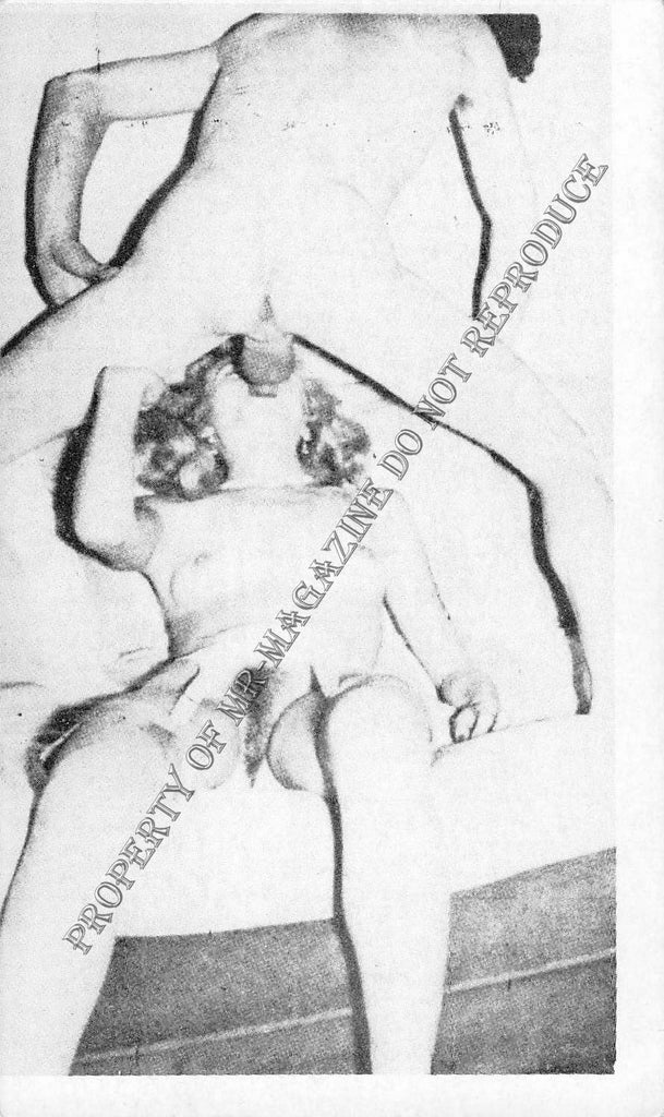 Adult Vintage 1950s B&W Photo 3x5 Man Getting Huge Dick Sucked by Blonde 206FE
