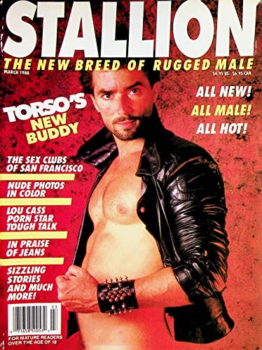 Stallion Gay Men's Magazine Cover Guy Dan P.I. March 1988