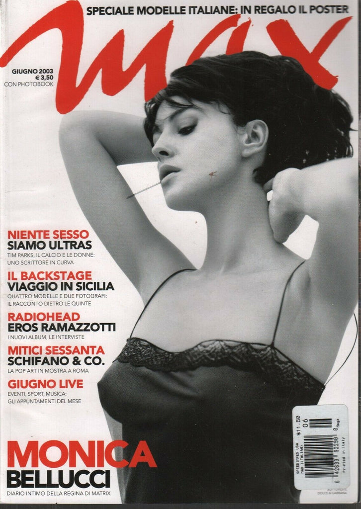 Max Foreign Italian Magazine January 2003 Monica Bellucci Radiohead 112219AME2 - New