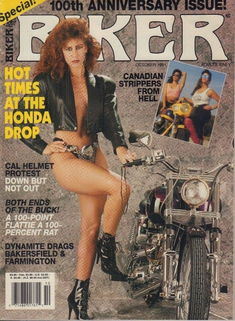 Biker Adult Motorcycle Magazine Times At The Honda Drop October 1991 051618REP