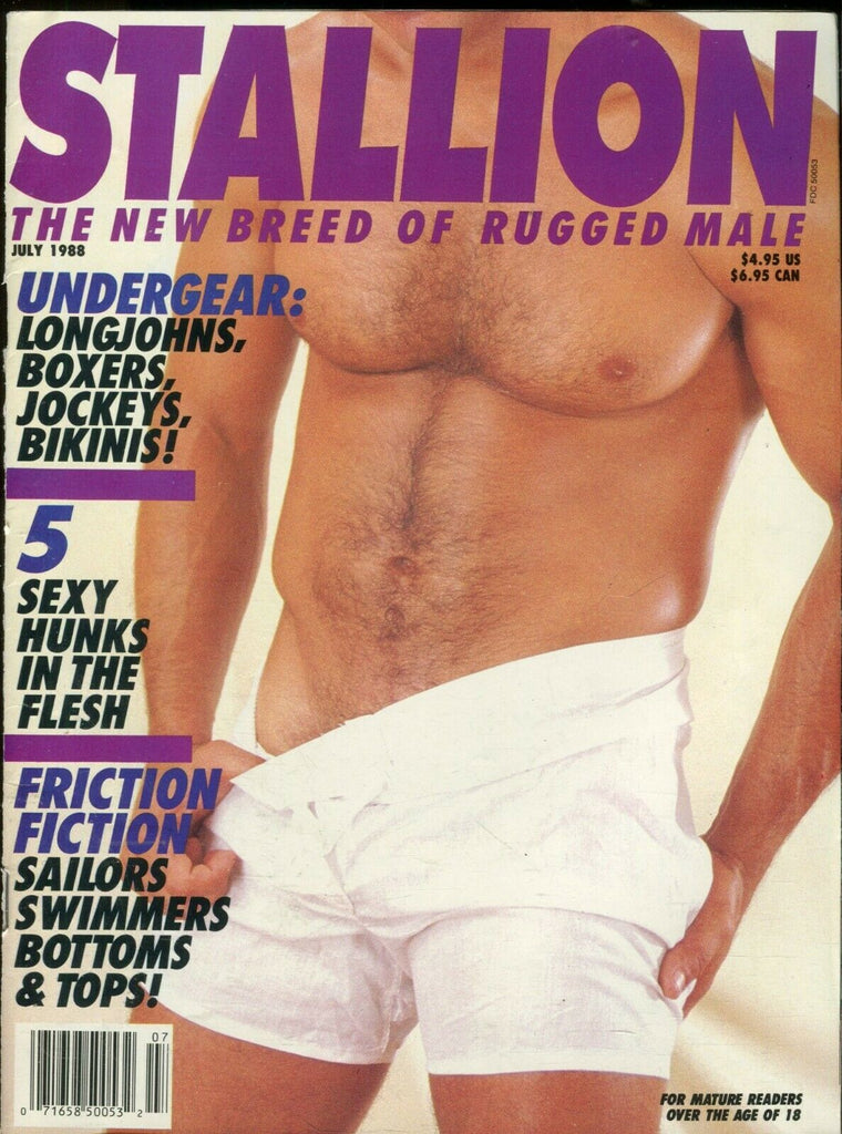 Stallion Gay Magazine In Praise Of Undergear July 1988 082619lm-ep