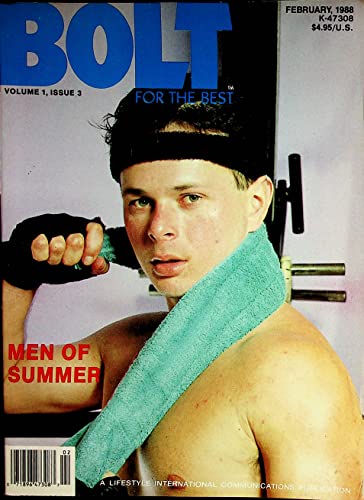 Bolt Gay Men's Magazine Men Of Summer/Cole Carpenter February 1988