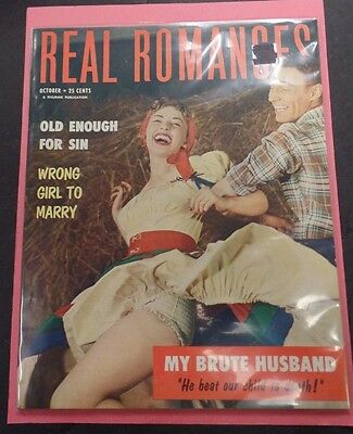 Real Romances Adult Magazine Old Enough For Sin October 1953 vg 122215lm-ep