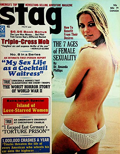 Stag Adult Vintage Magazine Island Of Love-Starved Women November 1971