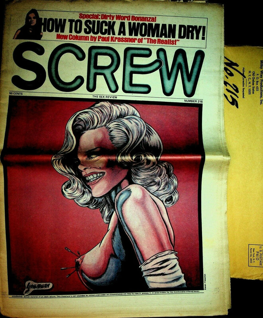 Screw Newspaper How To Suck A Woman Dry! #215 April 16, 1973 062420lm-ep