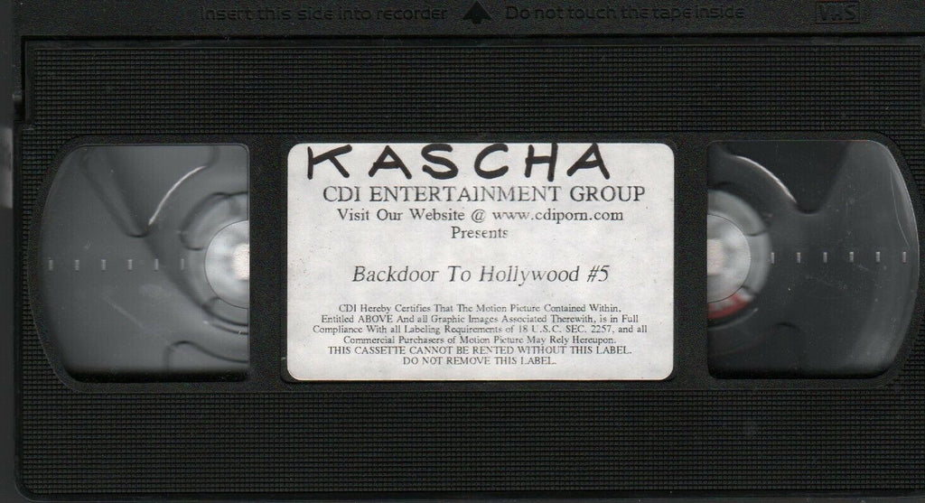 Backdoor to Hollywood #5 CDI Entertainment Kascha Adult VHS 021720AMP