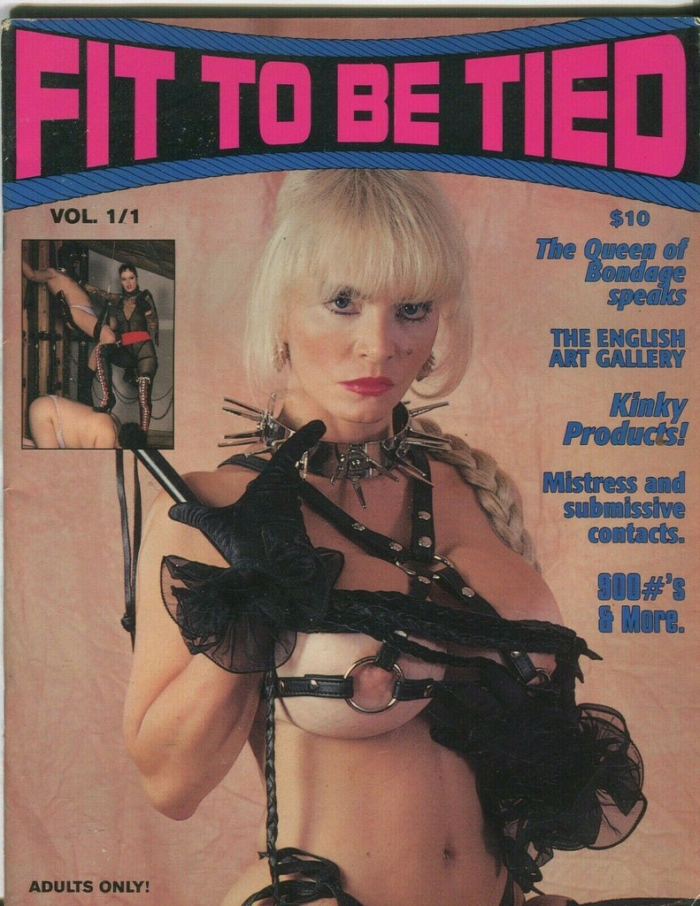 Fit To Be Tied Bondage Magazine Lee Carroll #1 1990's 080619lm-ep