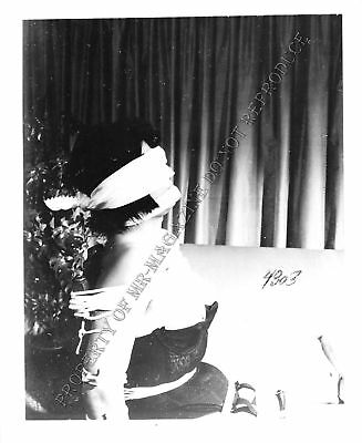 Adult Photo Vintage B&W 4x5 Bondage Beautiful Brunette Bound Dominated 267XU