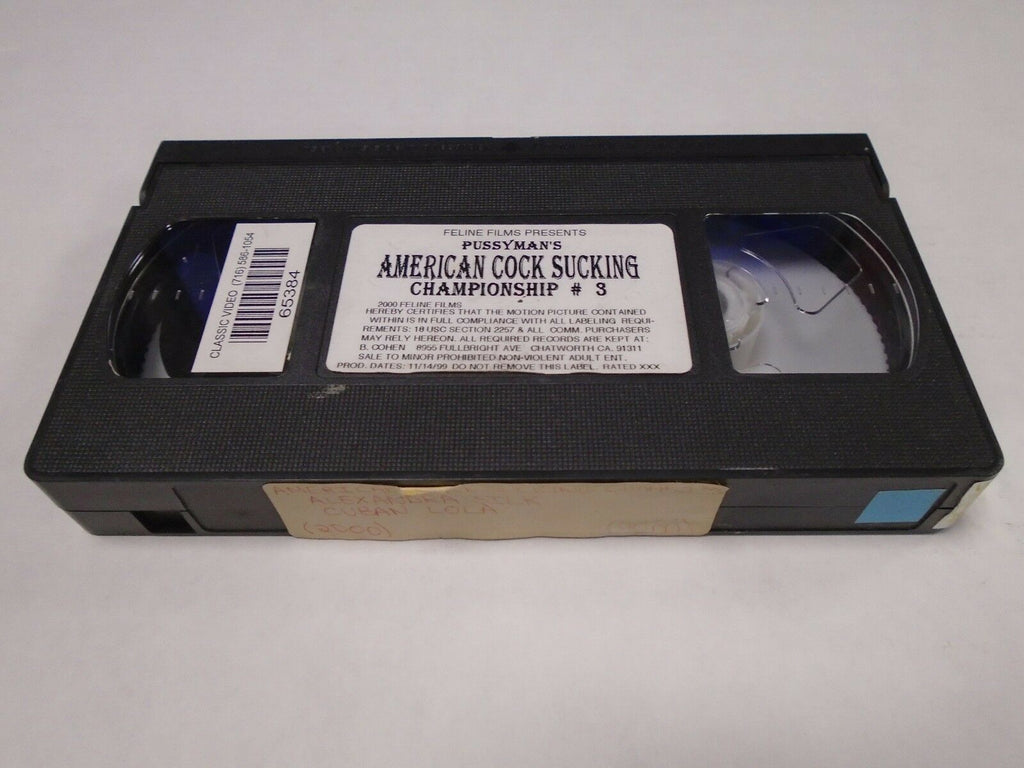 American Cock Sucking Championship #3 Alexandra Silk 2000 Adult VHS 020219AMP