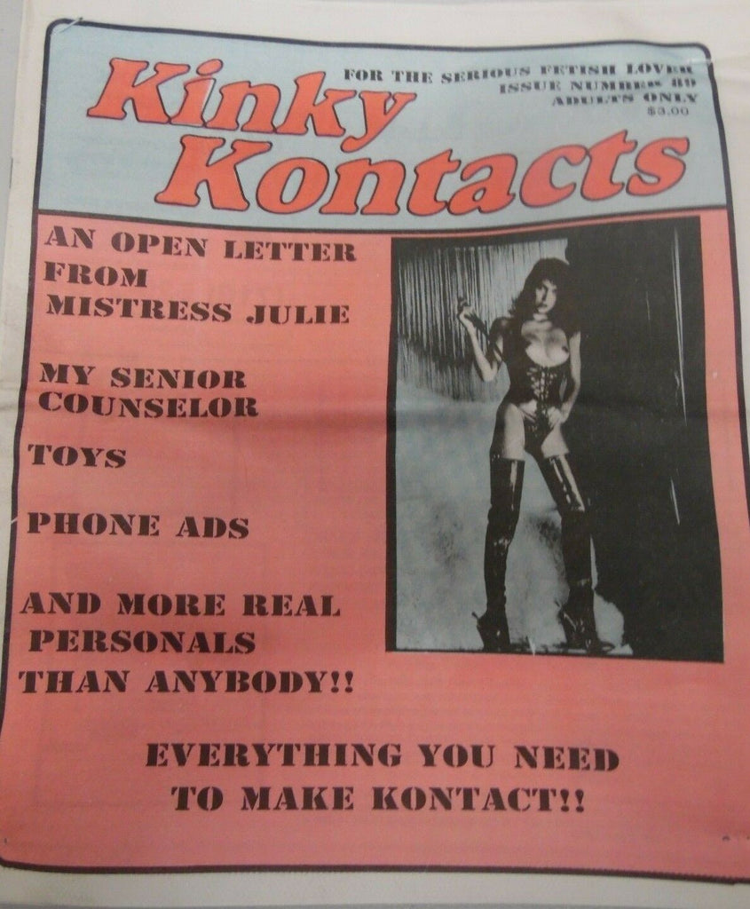 Kinky Kontacts Newspaper Mistress Julie #89 1990's 013119lm-ep