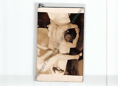 Adult Vintage B&W Postcard 3.5x5.5 Bondage Man Bound & Whipped by Woman 135HT