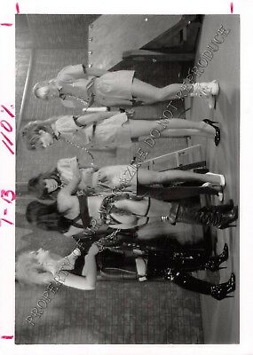 Adult Vintage B&W Photo 5x7 HOM Bondage Ashley Renee & Lesbians Dominated 241HK
