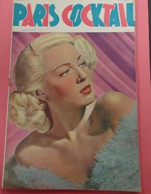 Paris Cocktail Adult French Magazine Lana Turner #7 1940's 121815lm-ep