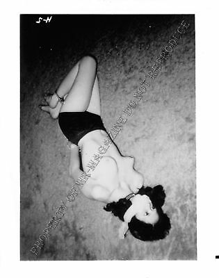 Adult Photo Vintage B&W 4x5 Bondage Beautiful Brunette Bound Dominated 166XU