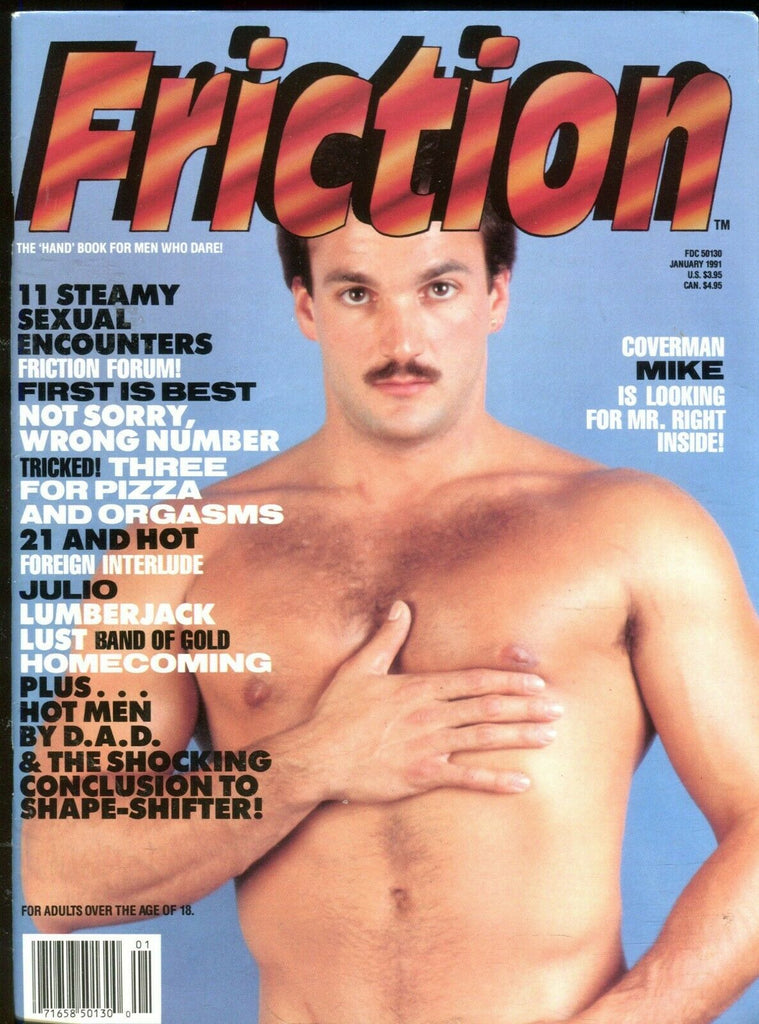 Friction Gay Magazine Coverman Mike January 1991 090719lm-ep