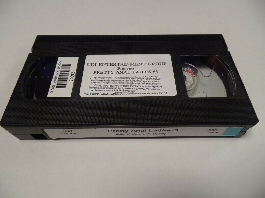 Pretty Anal Ladies #3 Mila Jamie Candy 1997 120mins Adult VHS 022719AMP3