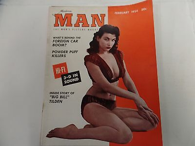 Modern Man Adult Magazine Ruth Roman February 1954 ex 021316lm-ep