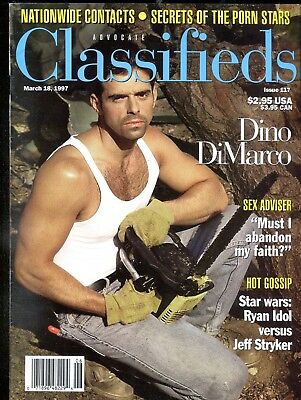 Advocate Classifieds Gay Magazine Jeff Stryker/ Ryan Idol 1997 020318lm-ep