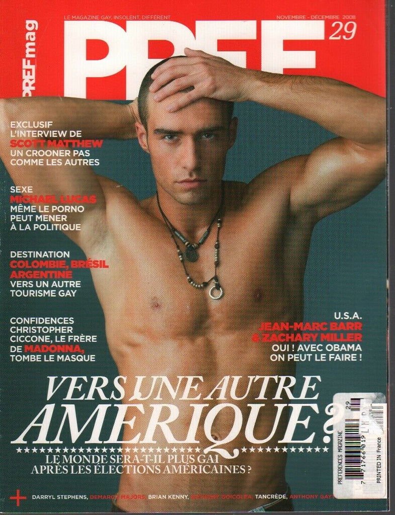 Pref Mag Rare French Gay Interest Nov-Dec 2008 Jean-Marc Barr 030620AME