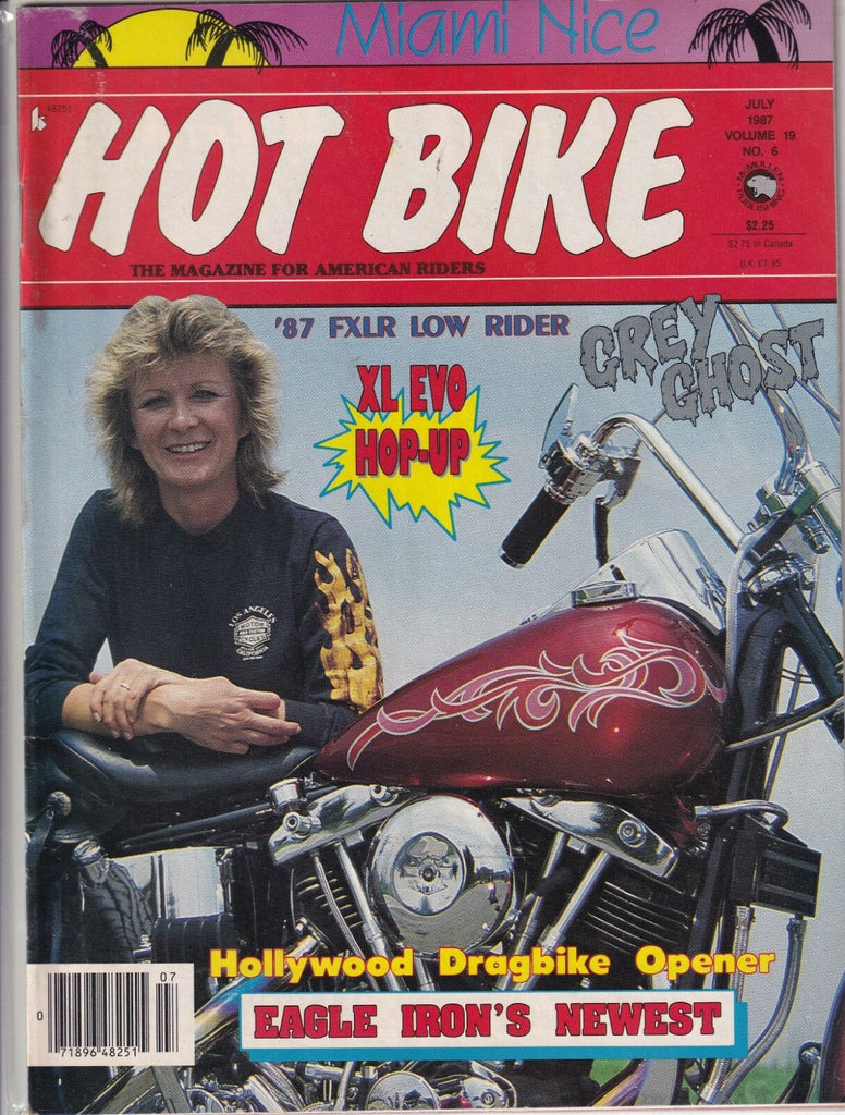 Hot Bike Magazine '87 FLXR Low Rider Grey Ghost July 1987 012919REP
