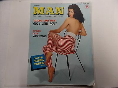 Modern Man Adult Magazine Saundra Edwards May 1958 ex 021316lm-ep