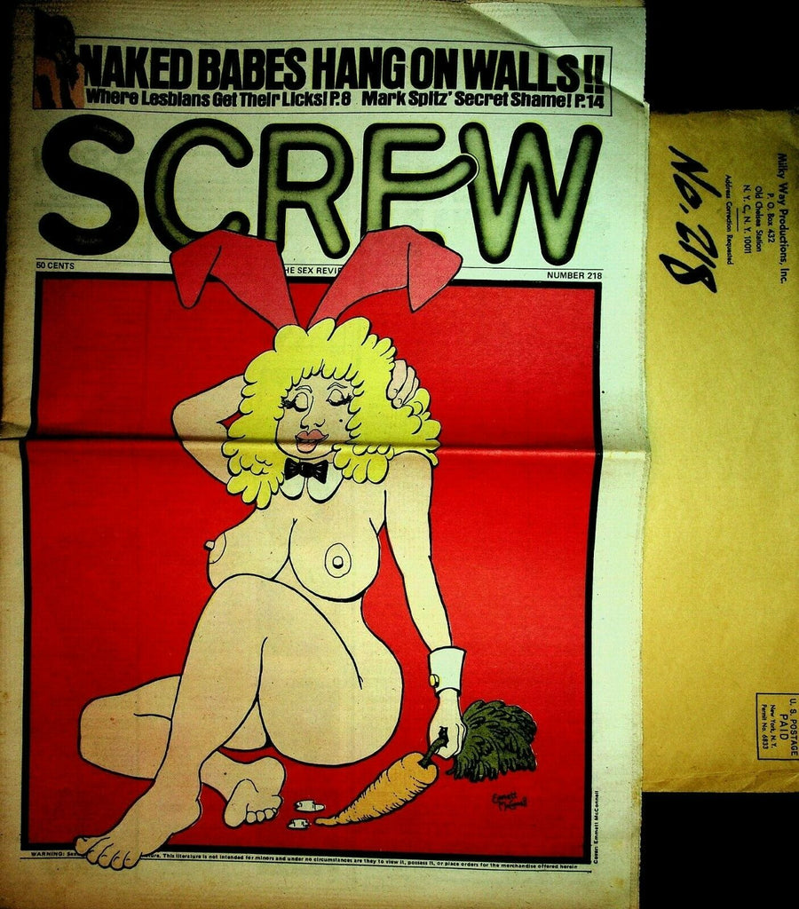 Screw Newspaper Where Lesbians Get Their Licks #218 May 7, 1973 062420lm-ep