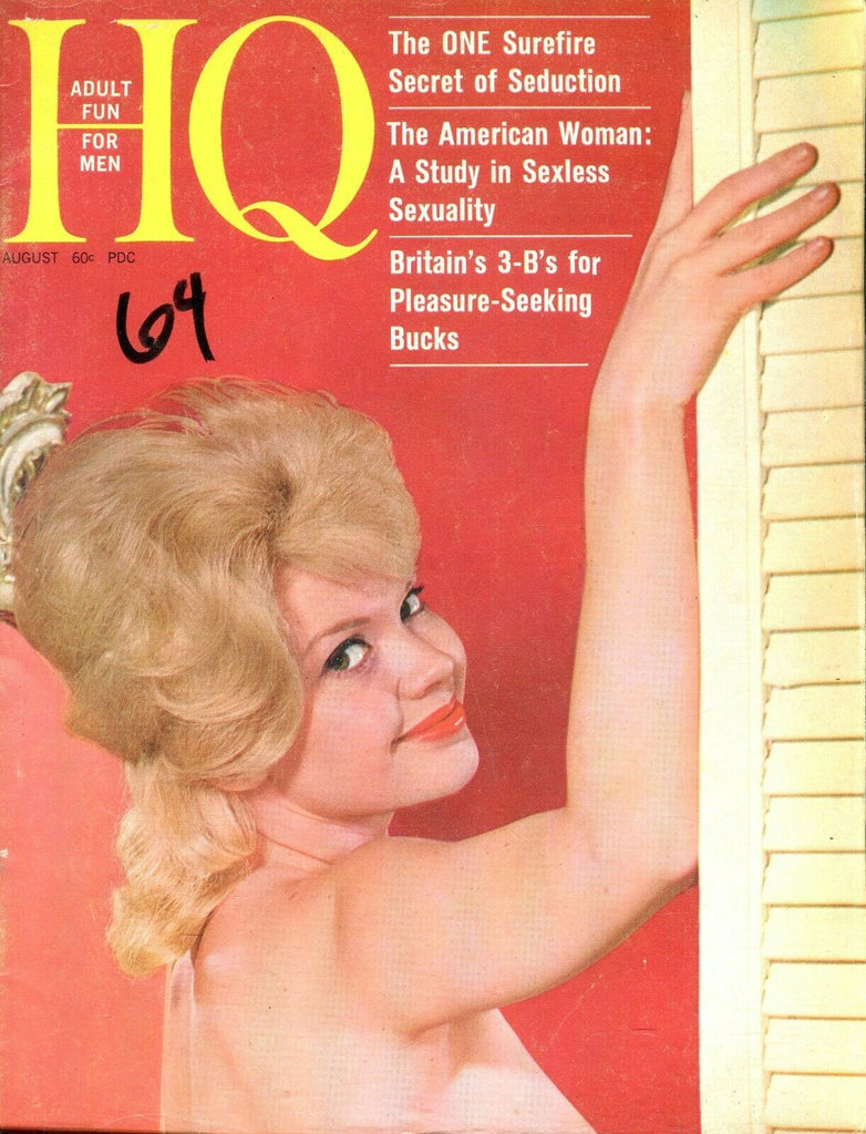 HQ HQ Magazine Janne Lee w/Centerfold August 1963 101419lm-ep