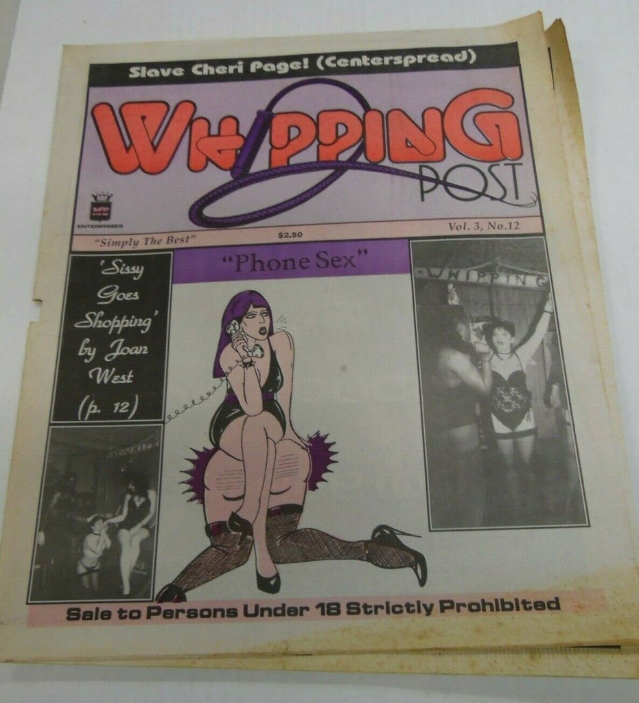 Whipping Post Fetish Newspaper Phone Sex vol.3 #12 1994 121619lm-ep