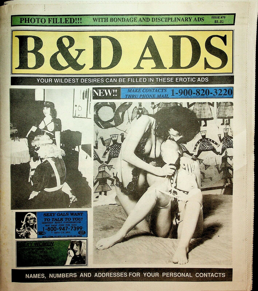 B & D Ads Newspaper Your Wildest Desires #79 1990's 022220lm-ep