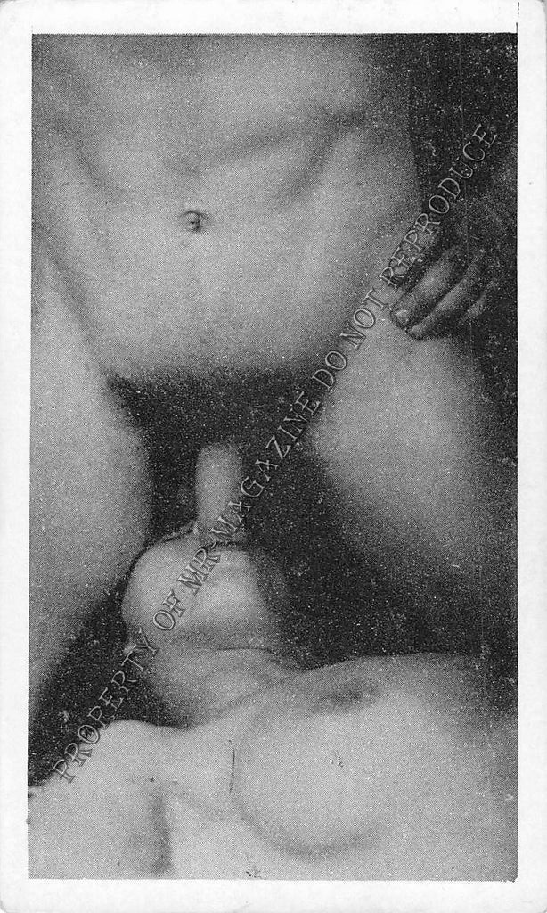 Adult Vintage 1950s B&W Photo 3x5 Man Getting Huge Dick Sucked by Brunette 207FE
