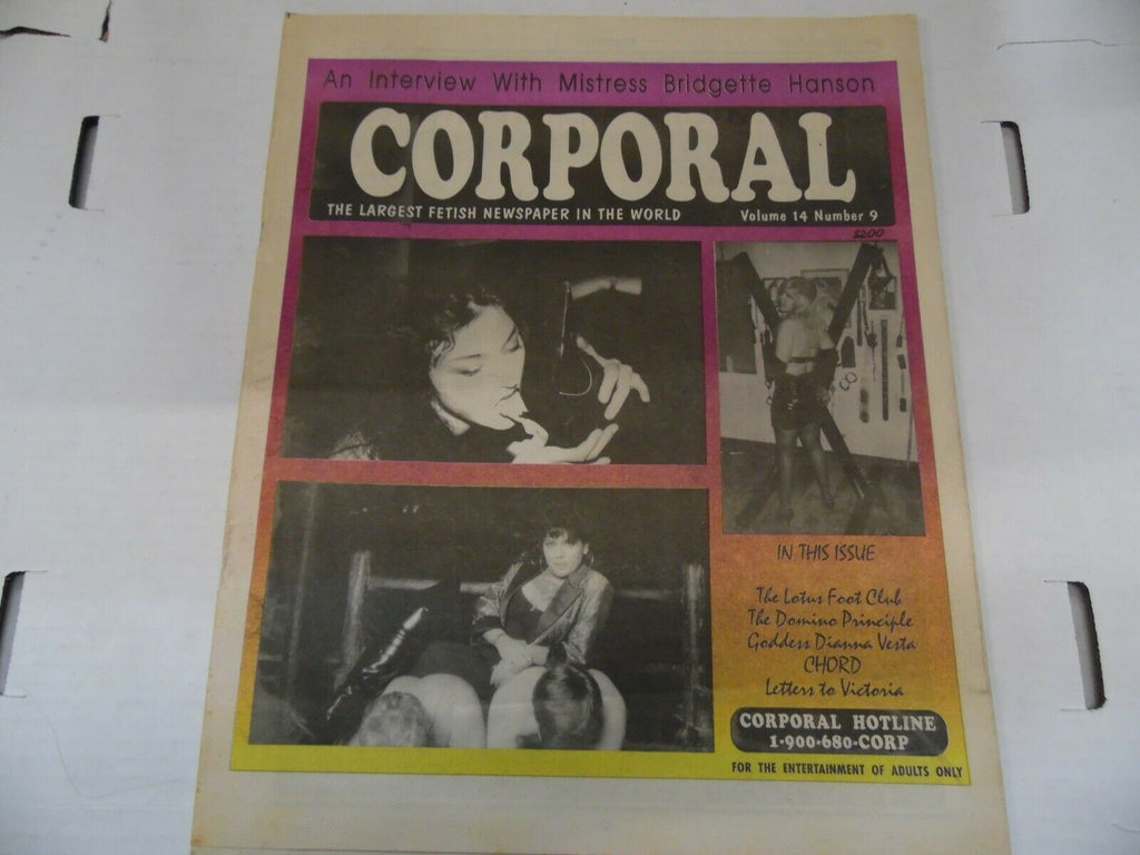 Corporal Newspaper Goddess Dianna Vesta vol.14 #9 September 1991 012920lm-ep2