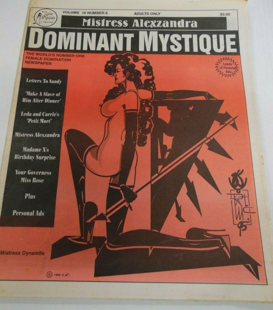 The Dominant Mystique Newspaper Mistress Alexzandra vol.16 #6 1994 121419lm-ep2
