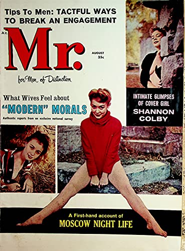 Mr. Men's Magazine Covergirl Shannon Colby August 1960