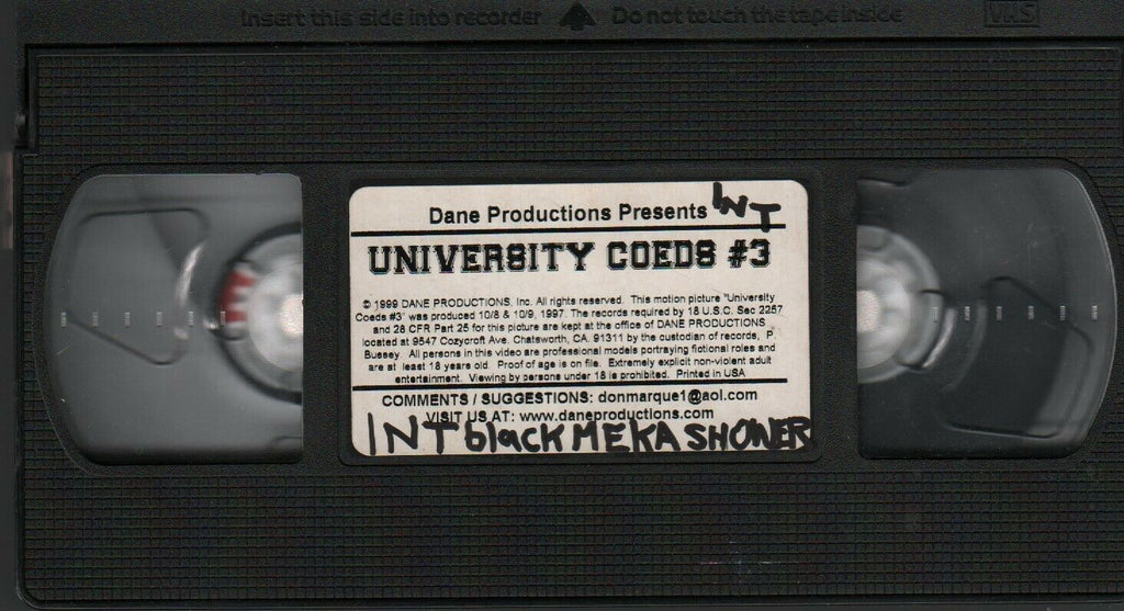 University Coeds #3 Meka 1999 Dane Productions Adult VHS 021720AMP