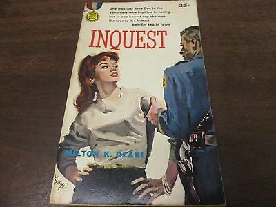 Inquest Milton K Ozaki Gold Medal Book 1960 Adult Paperback Book 070715amp