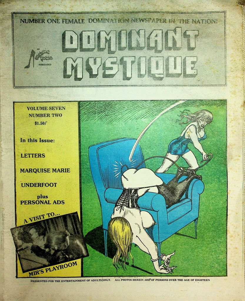 Dominant Mystique Newspaper Mir's Playroom vol.7 #2 1986 022020lm-ep