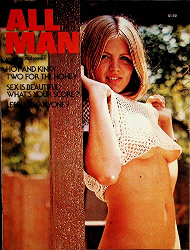 All Man men's Magazine Centerfold Girl Busty Bobbie May 1975