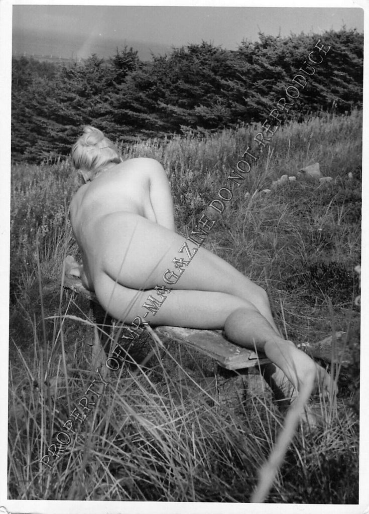Adult Vintage 1950s B&W Photo 4x6 Beautiful Blonde Nude Sexy Nice Body 291FE