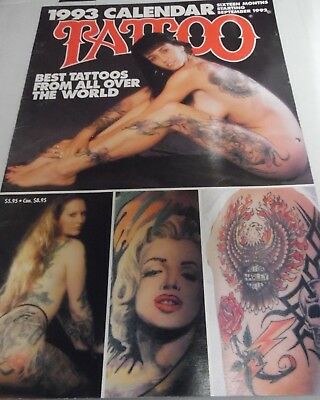 Tattoo 1993 Calendar 15 1/2" x 10 1/2 " by Paisano Publications 052318lm-ep