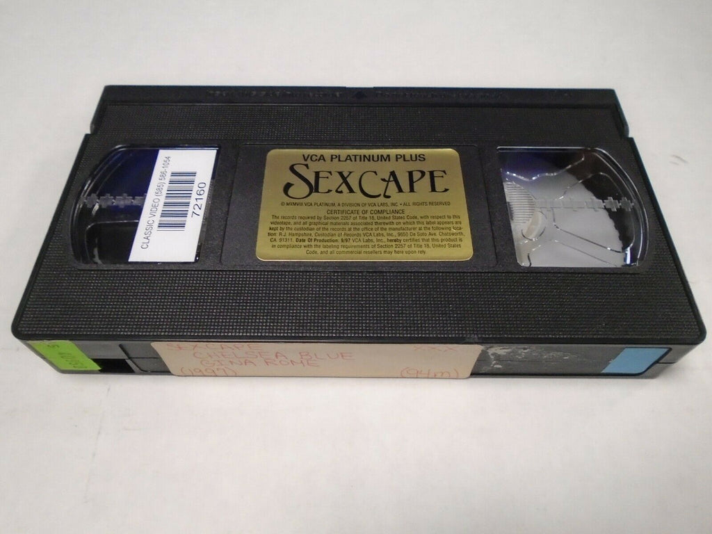 Sexcape Chelsea Blue Gina Rome 1997 VCA Platinum Adult VHS 021819AMP