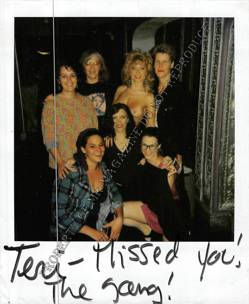 Nina Hartley One of a Kind Polaroid Photo 1990s Nude with Group of Friends 30Fi