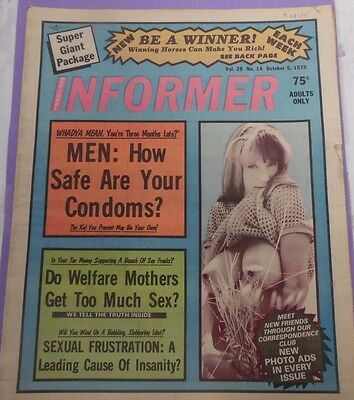 Informer Adult Newspaper How Safe Are Condoms? October 5, 1975 011213lm-epa