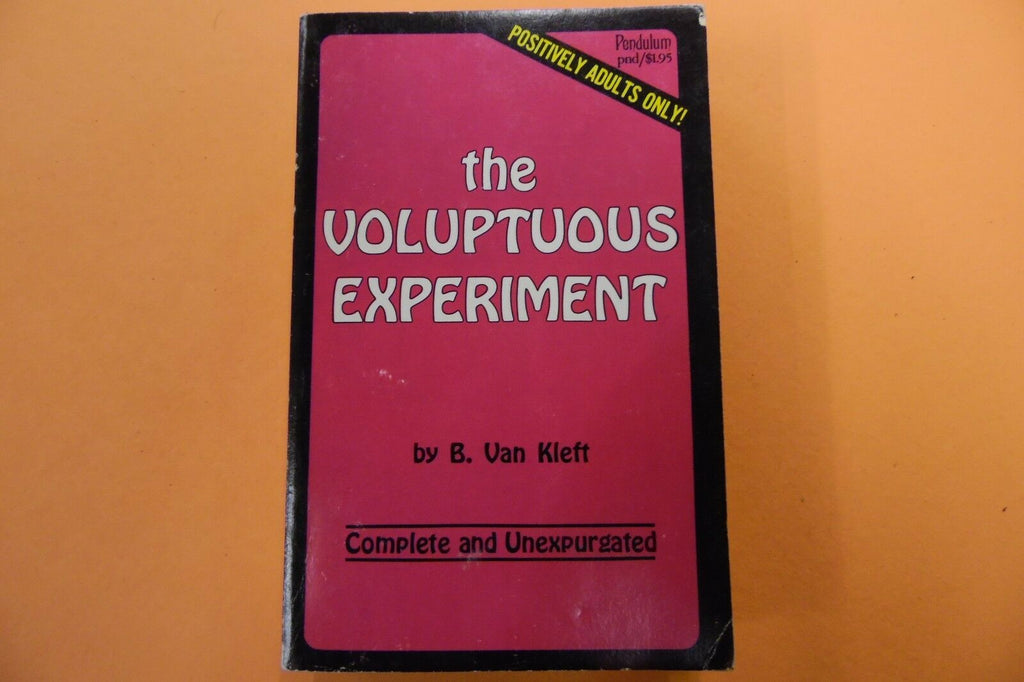 The Voluptuous Experiment Adult Novel by B. Van Kleft 1968 110216lm-ep